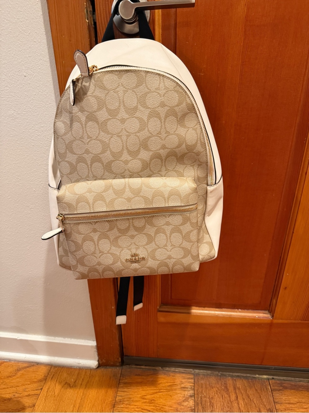 Coach Brown & Tan Signature Interior Backpack